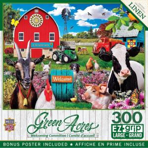 MasterPieces – 300 Piece Jigsaw Puzzle, Large EZ Grip Shapes, Welcoming Committee, Fun for Adults, Seniors, Family, Kids, Matte Finish, 18″ x24(300 Piece)