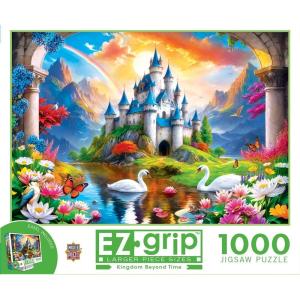 MasterPieces 1000 Piece EZ Grip Jigsaw Puzzle for Adults, Family, Or Youth – Laundry Day Rascals – 23.5″x34″(Kingdom Beyond Time)