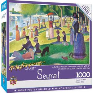 MasterPieces 1000 Piece Jigsaw Puzzle For Adults, Family, Or Youth – Gallery on The Square – 26.75″x 19.25″(A Sunday on La Grande Jatte)