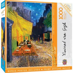 MasterPieces 1000 Piece Jigsaw Puzzle For Adults, Family, Or Youth – Gallery on The Square – 26.75″x 19.25″(Café Terrace at Night)