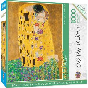 MasterPieces 1000 Piece Jigsaw Puzzle For Adults, Family, Or Youth – Gallery on The Square – 26.75″x 19.25″(The Kiss)