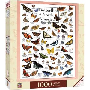 MasterPieces 1000 Piece Jigsaw Puzzle for Adults, Family, Or Youth – Butterflies of North America – 19.25″x26.75″(Butterflies)