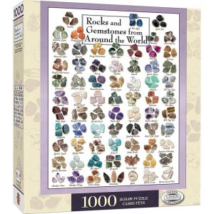 MasterPieces 1000 Piece Jigsaw Puzzle for Adults, Family, Or Youth – Butterflies of North America – 19.25″x26.75″(Rocks & Gems)