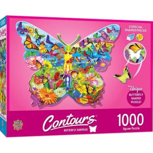 MasterPieces 1000 Piece Jigsaw Puzzle for Adults, Family, Or Youth – Butterfly Surprise – 28.22″x 24.03″