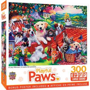MasterPieces 300 Piece EZ Grip Jigsaw Puzzle – A Lazy Afternoon – 18″x24″(A Lazy Afternoon)