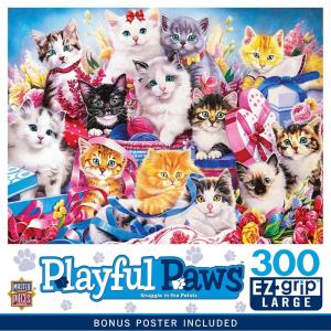 MasterPieces 300 Piece EZ Grip Jigsaw Puzzle – A Lazy Afternoon – 18″x24″(Snuggle in the Petals)