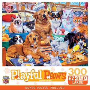 MasterPieces 300 Piece EZ Grip Jigsaw Puzzle – Baking Cookoff – 18″x24″(300 Piece)