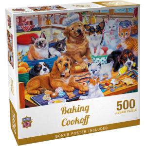 MasterPieces 300 Piece EZ Grip Jigsaw Puzzle – Baking Cookoff – 18″x24″(500 Piece)