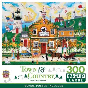 MasterPieces 300 Piece EZ Grip Jigsaw Puzzle – Crow’s Nest Chowder – 18″x24″(300 Piece)