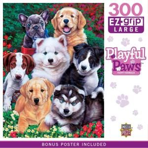 MasterPieces 300 Piece EZ Grip Jigsaw Puzzle – Fluffy Fuzzballs – 18″x24″(300 Piece)