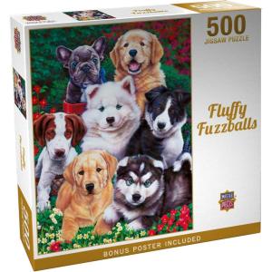 MasterPieces 300 Piece EZ Grip Jigsaw Puzzle – Fluffy Fuzzballs – 18″x24″(500 Piece)