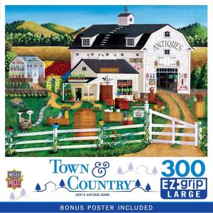 MasterPieces 300 Piece EZ Grip Jigsaw Puzzle – Jodi’s Antique Barn – 18″x24″(300 Piece)