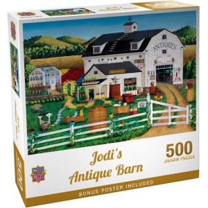 MasterPieces 300 Piece EZ Grip Jigsaw Puzzle – Jodi’s Antique Barn – 18″x24″(500 Piece)