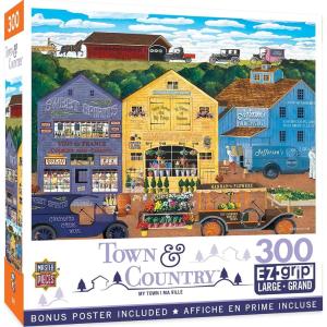 MasterPieces 300 Piece EZ Grip Jigsaw Puzzle – Jolly Time Circus – 18″x24″(My Town)