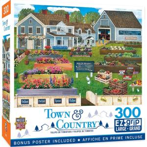 MasterPieces 300 Piece EZ Grip Jigsaw Puzzle – Jolly Time Circus – 18″x24″(Tulips or Tomatoes)