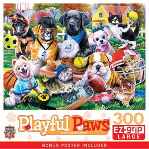 MasterPieces 300 Piece EZ Grip Jigsaw Puzzle – Play it Again Sports – 18″x24″(300 Piece)