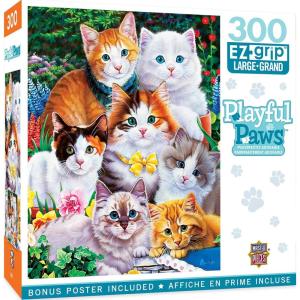 MasterPieces 300 Piece EZ Grip Jigsaw Puzzle – Purrfectly Adorable – 18″x24″(300 Piece)