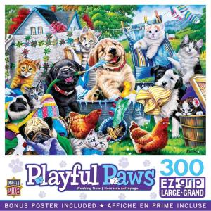 MasterPieces 300 Piece EZ Grip Jigsaw Puzzle – Washing Time – 18″x24″(300 Piece)