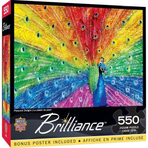 MasterPieces 550 Piece Jigsaw Puzzle for Adults and Family – Fall Frenzy – 18″x24″(Peacock Delight)
