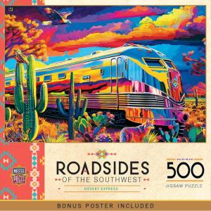 MasterPieces Roadsides of The Southwest – Into The Valley 550pc Puzzle(Desert Express)