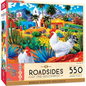 MasterPieces Roadsides of The Southwest – Into The Valley 550pc Puzzle(Gallos Blancos)