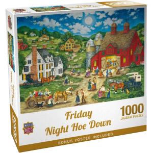 Masterpieces – 550 Piece Jigsaw Puzzle, Friday Night Hoe Down, Fun for Adults, Family, Kids, 18″ x 24″(1000 Piece)