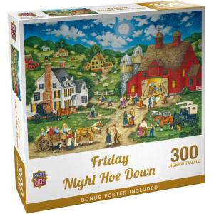 Masterpieces – 550 Piece Jigsaw Puzzle, Friday Night Hoe Down, Fun for Adults, Family, Kids, 18″ x 24″(300 Piece)