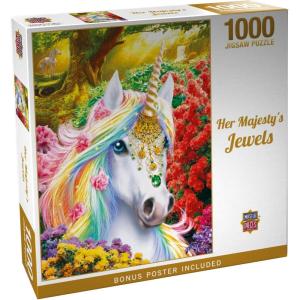 Masterpieces 300 Piece EZ Grip Glow in the Dark Jigsaw Puzzle – Her Majesty’s Jewels – 18″x24″(1000 Piece)