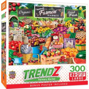 Masterpieces 300 Piece EZ Grip Jigsaw Puzzle – Bottoms Up – 18″x24″(Farmers Market)
