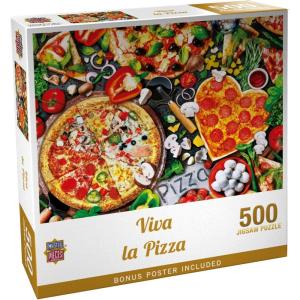 Masterpieces 300 Piece EZ Grip Jigsaw Puzzle – Viva la Pizza – 18″x24″(500 Piece)