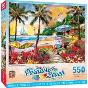 Masterpieces 550 Piece Jigsaw Puzzle For Adults and Family – Hawaiian Life – 18″x24″(Hawaiian Life)
