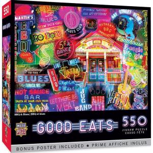 Masterpieces 550 Piece Jigsaw Puzzle For Adults and Family – Late Night Grub – 18″x24″(BBQ & Blues)