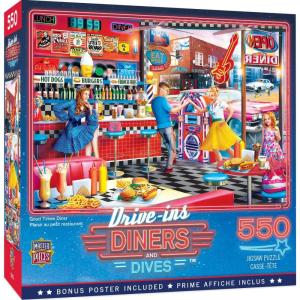 Masterpieces 550 Piece Jigsaw Puzzle for Adults and Family – Duffy’s Sports & Suds – 18″x24″(Good Times Diner)