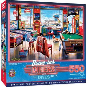 Masterpieces 550 Piece Jigsaw Puzzle for Adults and Family – Duffy’s Sports & Suds – 18″x24″(Pockets Pool & Pub)