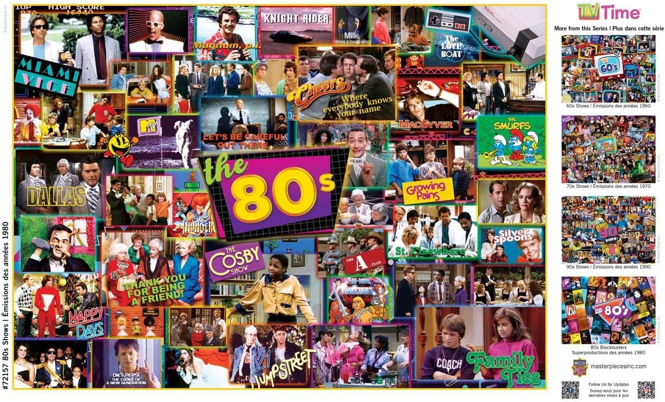 imageMasterPieces 1000 Piece Jigsaw Puzzle 80s TV Shows Collage Fun for Adults Family Kids NonGlare Finish 1925 x 26751000 Piece