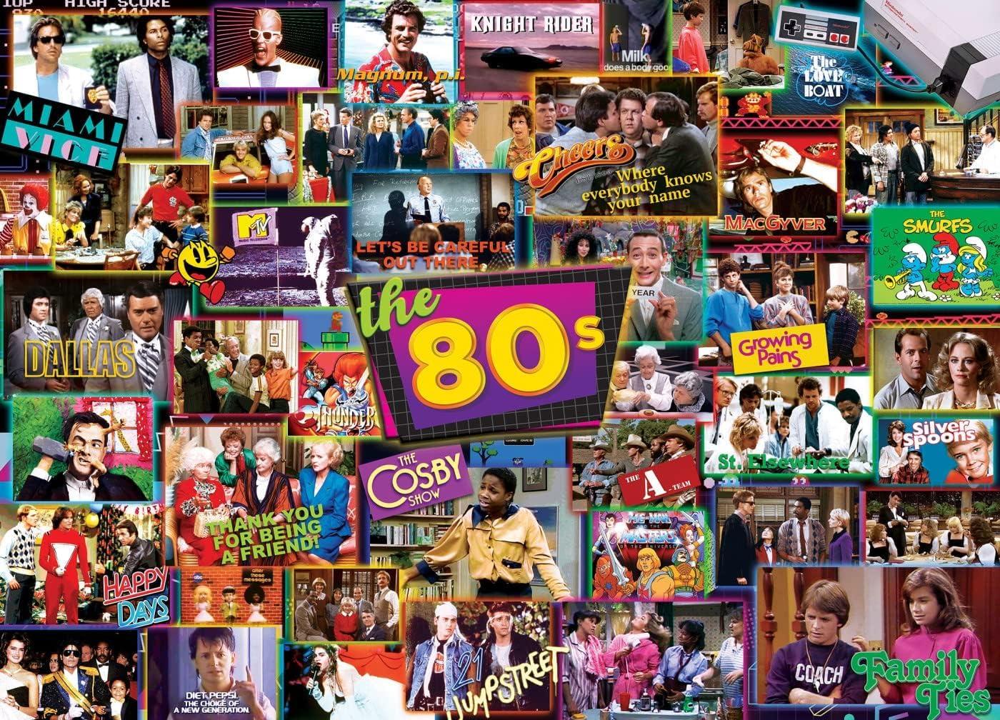 imageMasterPieces 1000 Piece Jigsaw Puzzle 80s TV Shows Collage Fun for Adults Family Kids NonGlare Finish 1925 x 26751000 Piece