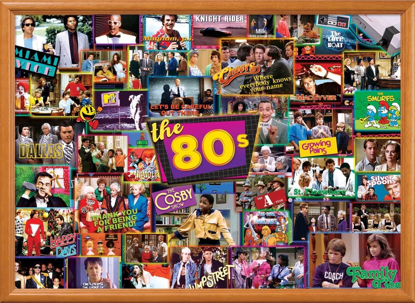 imageMasterPieces 1000 Piece Jigsaw Puzzle 80s TV Shows Collage Fun for Adults Family Kids NonGlare Finish 1925 x 26751000 Piece