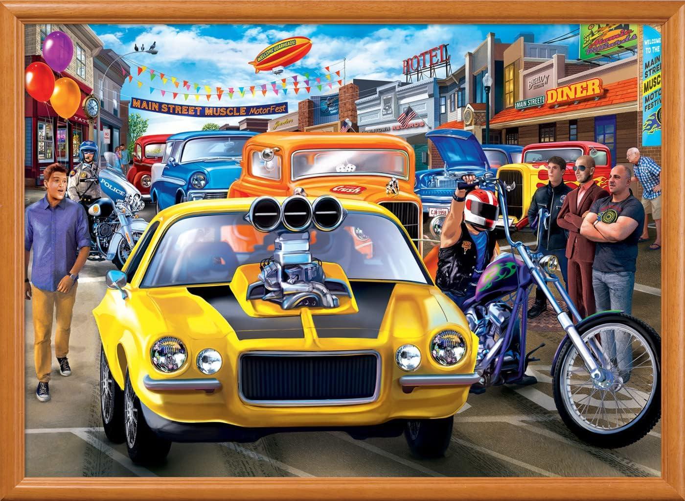 imageMasterPieces 1000 Piece Jigsaw Puzzle Route 66 Main Street Muscle Fun for Adults Family Kids 1925 x 26751000 Piece