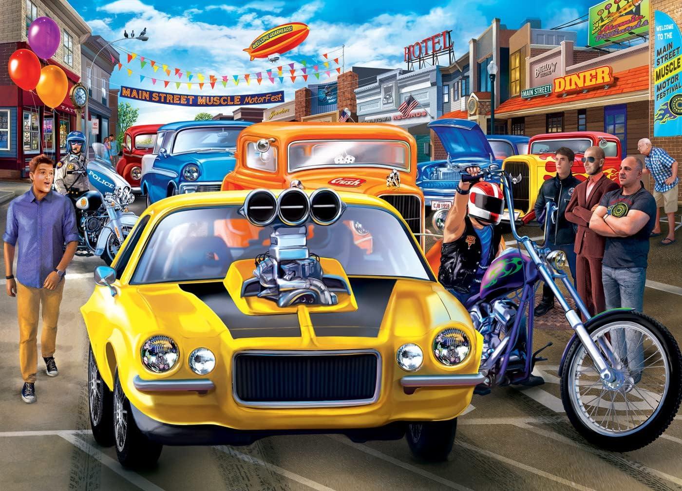 imageMasterPieces 1000 Piece Jigsaw Puzzle Route 66 Main Street Muscle Fun for Adults Family Kids 1925 x 26751000 Piece