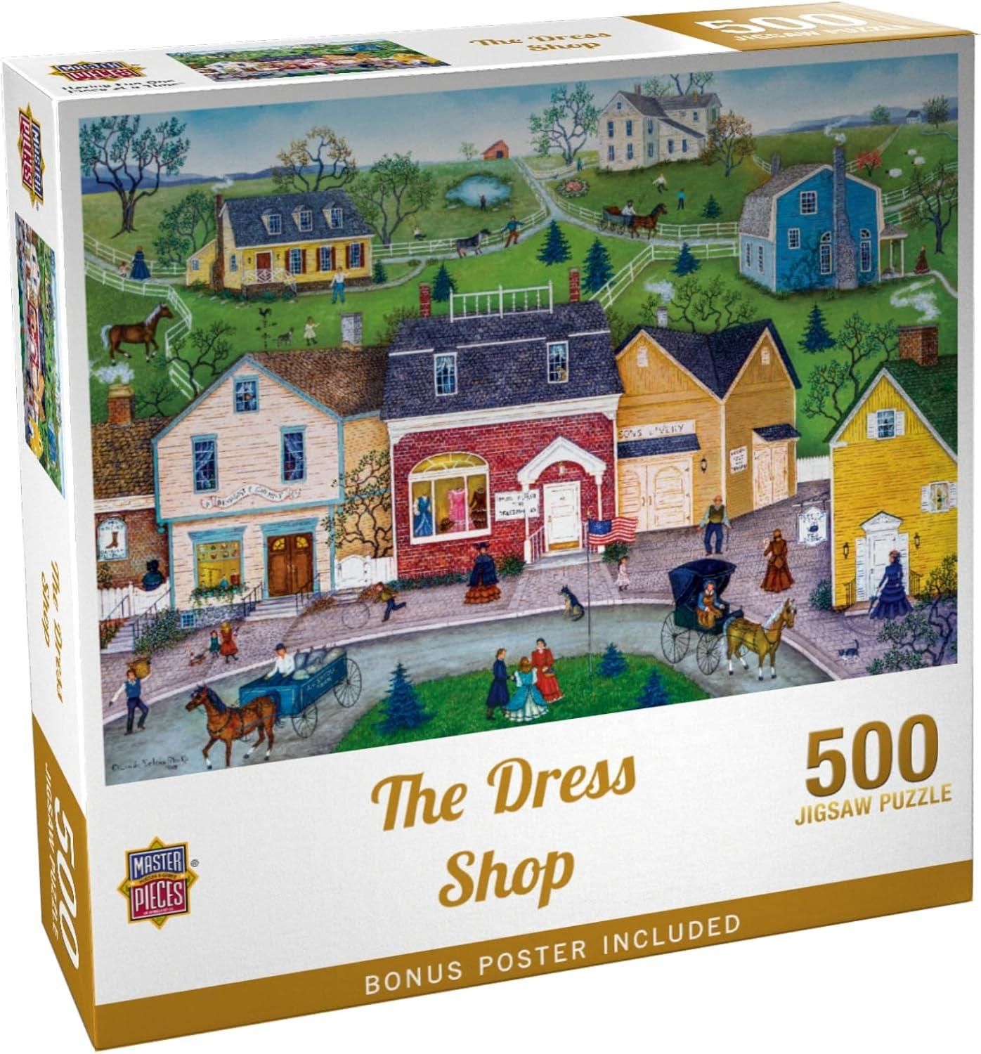 imageMasterPieces 1000 Piece Jigsaw Puzzle The Dress Shop Fun for Adults Family Kids 1925 x 2675500 Piece