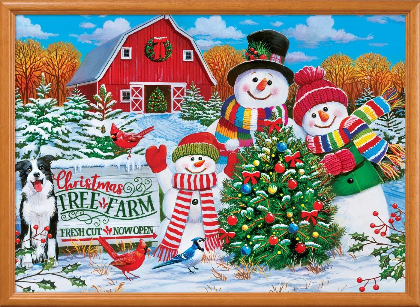 imageMasterPieces 1000 Piece Christmas Jigsaw Puzzle Village Square 1925x2675Holiday Tree Farm
