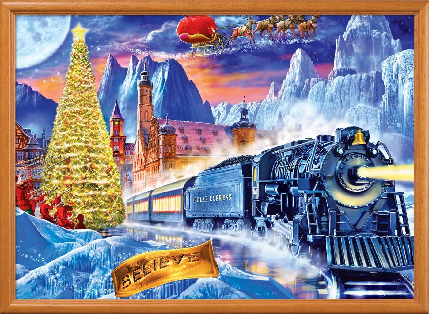 imageMasterPieces 1000 Piece Christmas Jigsaw Puzzle Village Square 1925x2675The Polar Express