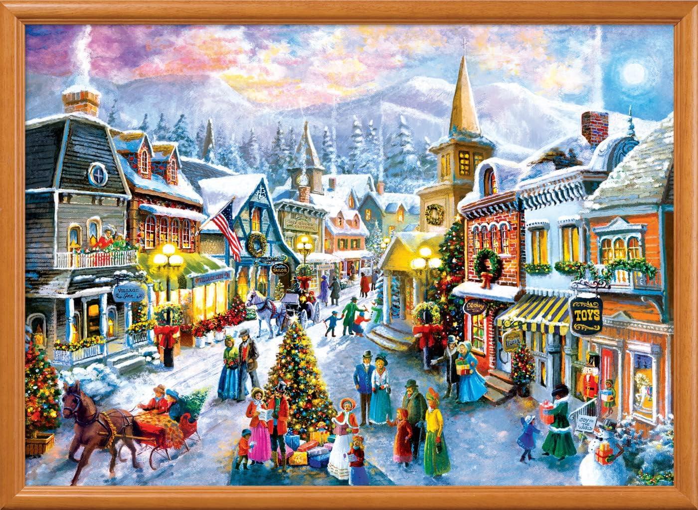 imageMasterPieces 1000 Piece Christmas Jigsaw Puzzle Village Square 1925x2675Victorian Holidays