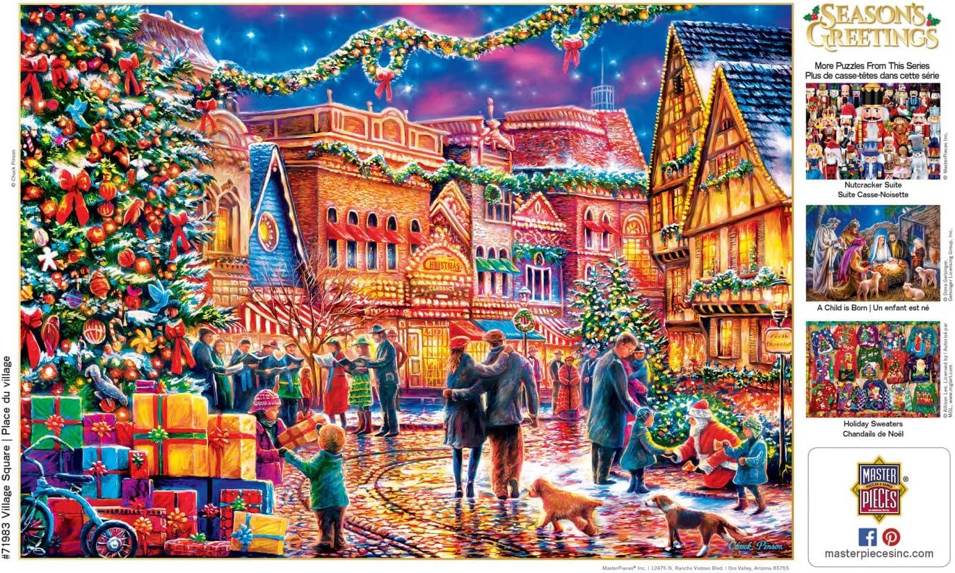 imageMasterPieces 1000 Piece Christmas Jigsaw Puzzle Village Square 1925x2675Village Square