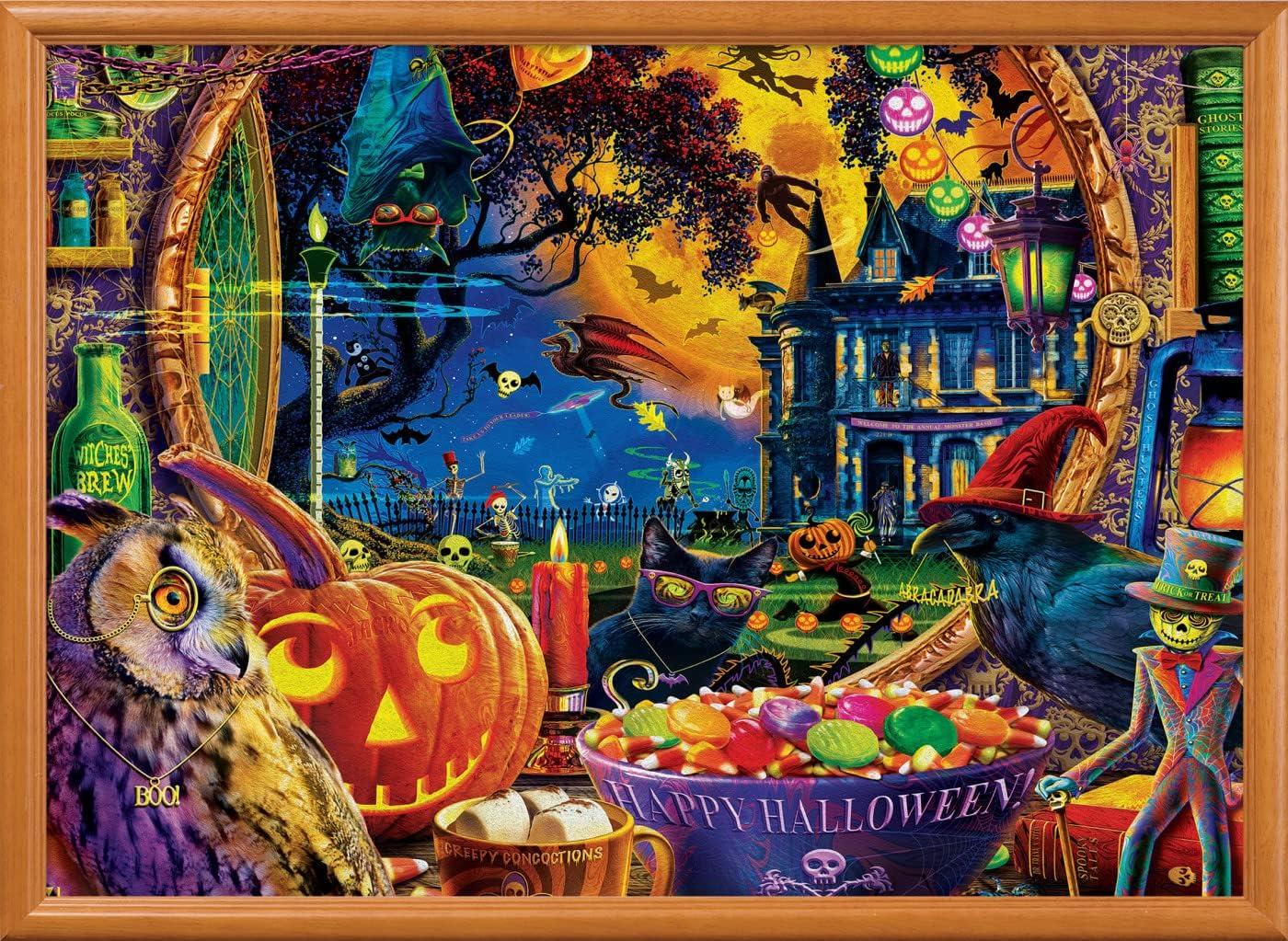 imageMasterPieces 1000 Piece Halloween Jigsaw Puzzle A Scary Night Outside 1925x26751000 Piece