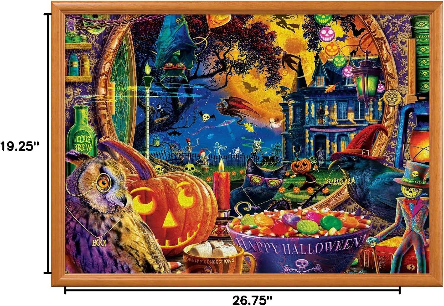 imageMasterPieces 1000 Piece Halloween Jigsaw Puzzle A Scary Night Outside 1925x26751000 Piece