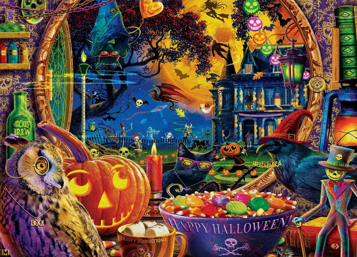 imageMasterPieces 1000 Piece Halloween Jigsaw Puzzle A Scary Night Outside 1925x26751000 Piece