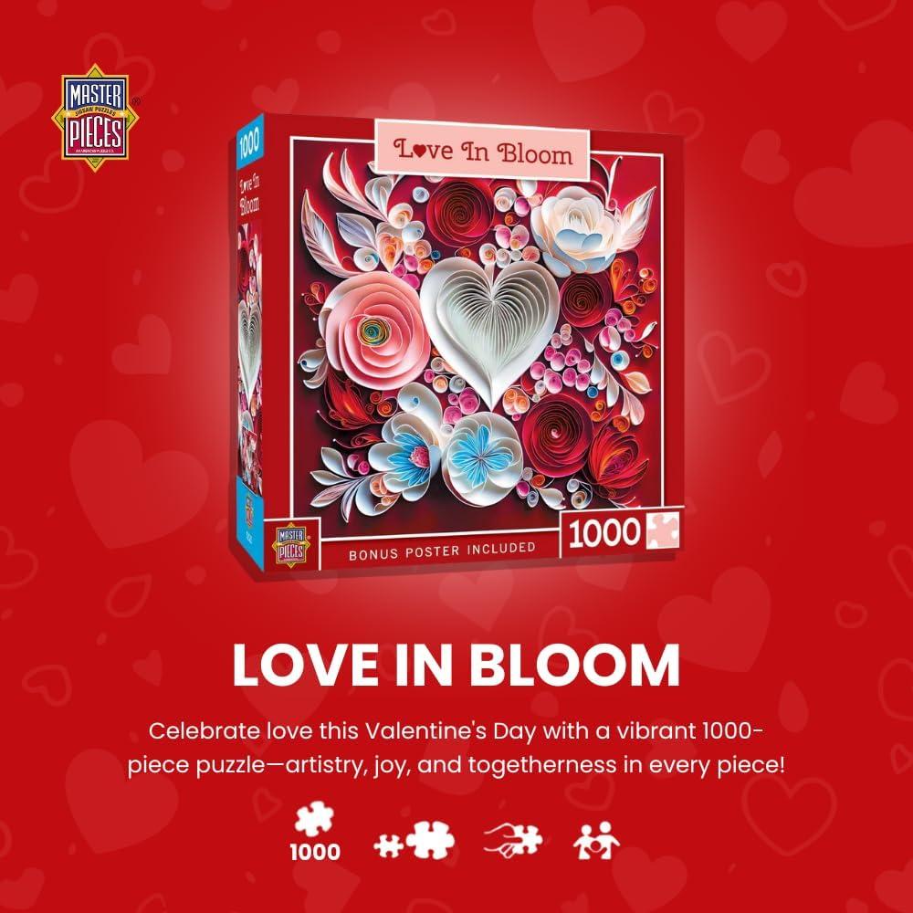 imageMasterPieces 1000 Piece Jigsaw Puzzle Love in Bloom Quilled Floral Design Fun for Adults amp Family 25 x 25 EcoFriendlyLove in Bloom