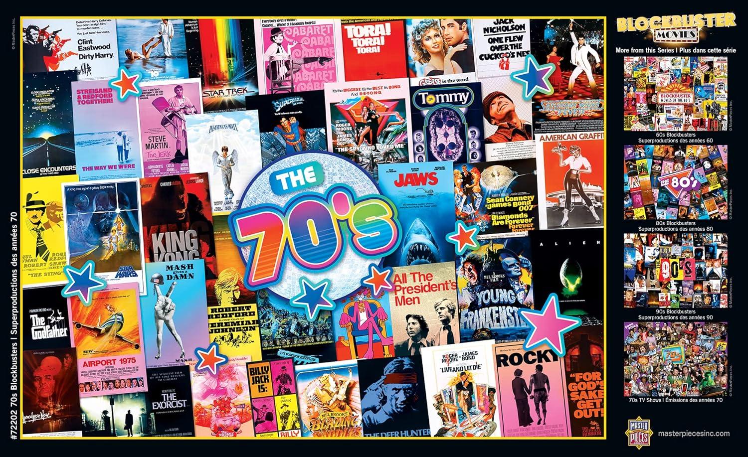 imageMasterPieces 1000 Piece Jigsaw Puzzle for Adults Family Or Youth 70s Blockbusters 1925x267570s Blockbusters