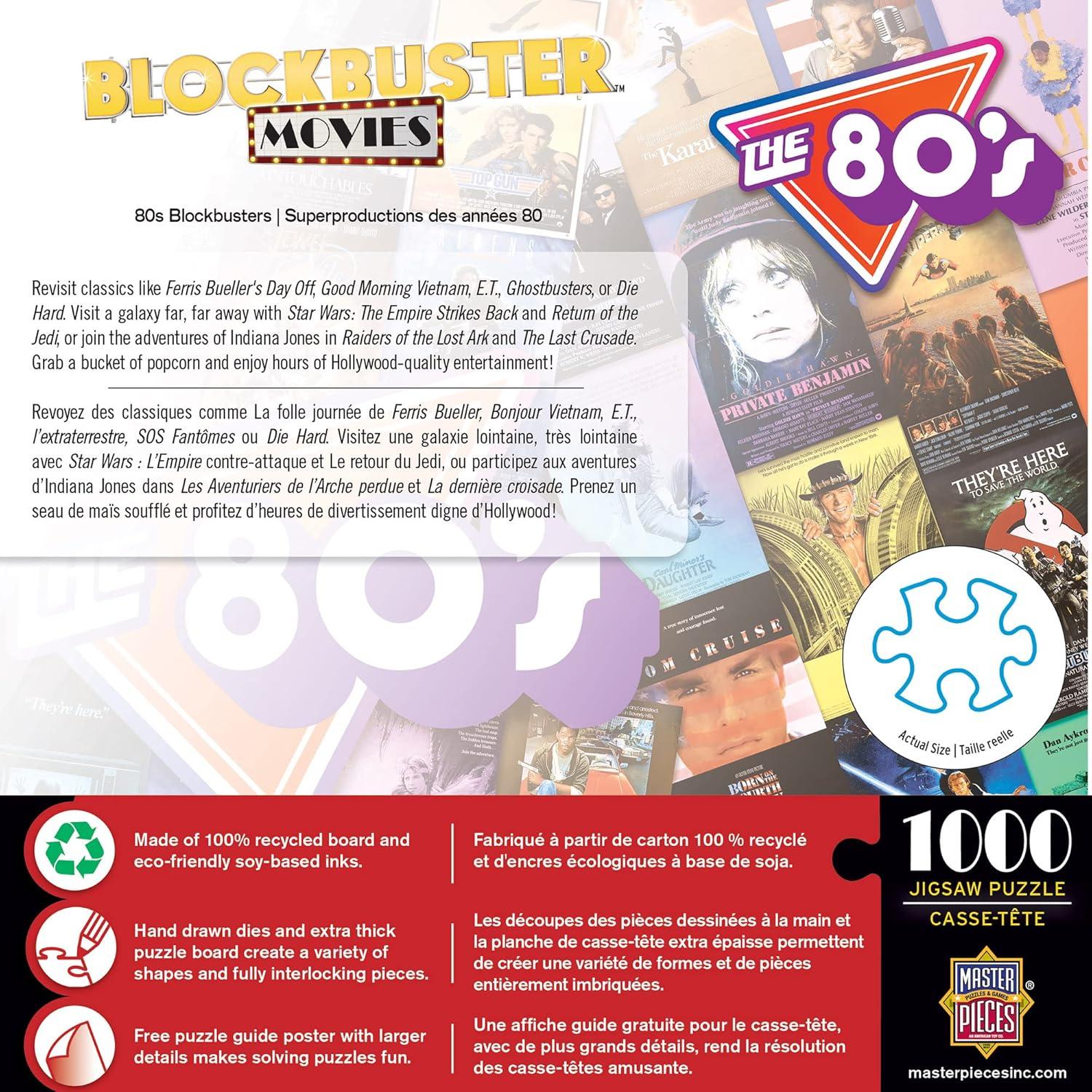 imageMasterPieces 1000 Piece Jigsaw Puzzle for Adults Family Or Youth 70s Blockbusters 1925x267580s Blockbusters